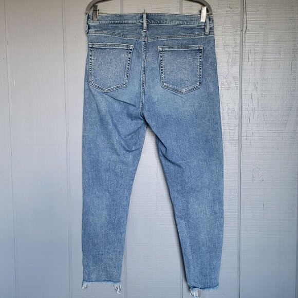 LOF The Skinny High-Rise Raw-Hem Denim Jeans. Size 31/12 - Picture 3 of 8